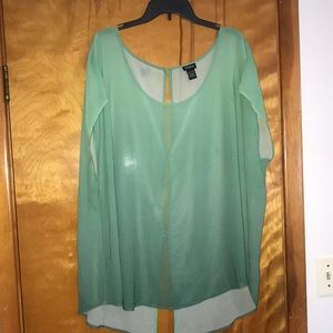 Sheer green top
